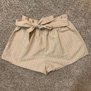 Yellow & White striped shorts